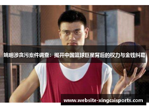 姚明涉贪污案件调查：揭开中国篮球巨星背后的权力与金钱纠葛