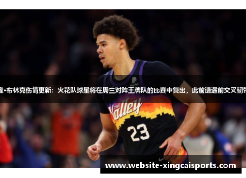 卡梅隆·布林克伤情更新：火花队球星将在周三对阵王牌队的比赛中复出，此前遭遇前交叉韧带撕裂
